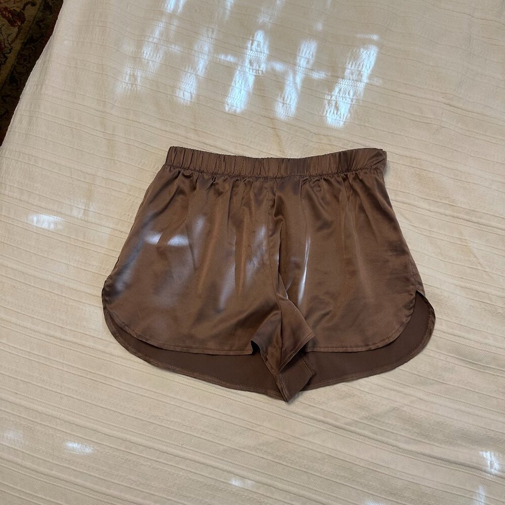 Express Taupe Satin Pajama Shorts